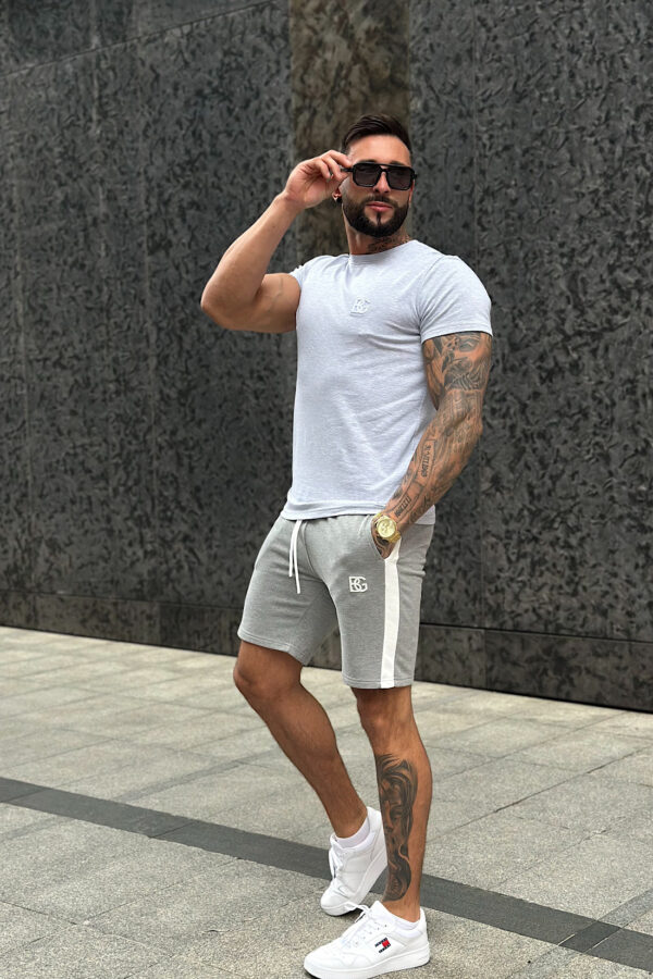 Szorty męskie BG Fresh | szary melanż