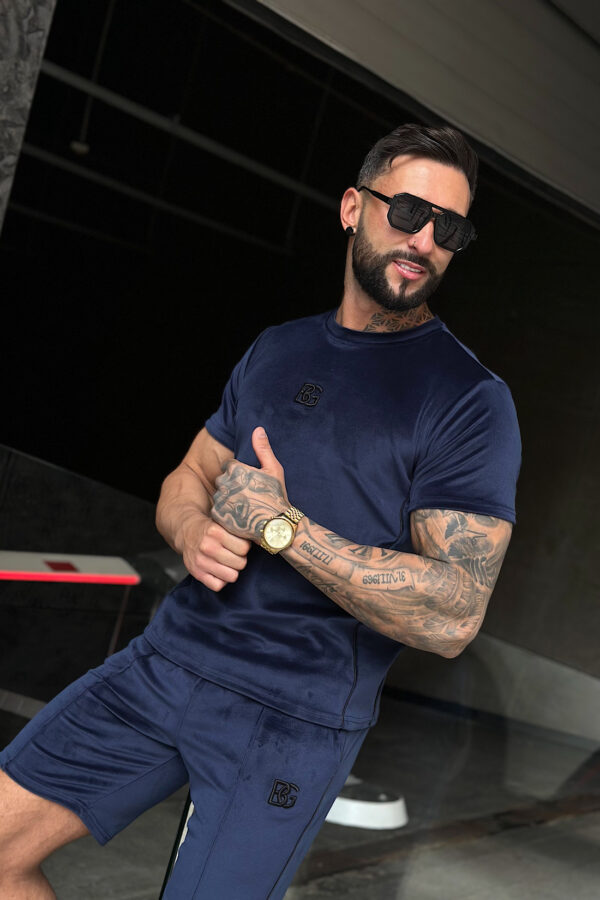T-Shirt męski BG Silk | granatowy - obrazek 5