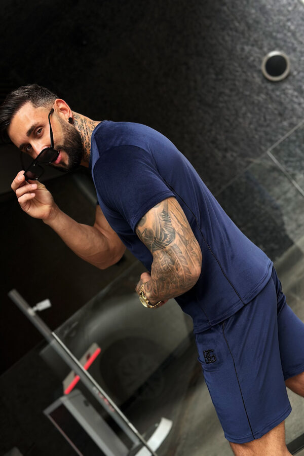 T-Shirt męski BG Silk | granatowy - obrazek 6