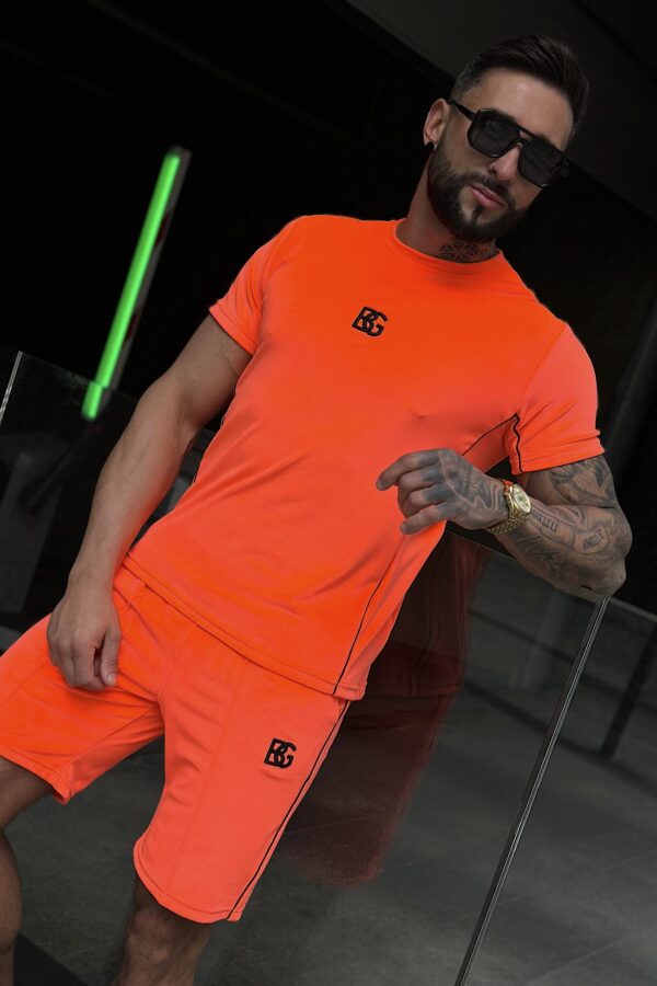 T-Shirt męski BG Silk | pomarańczowy - obrazek 4
