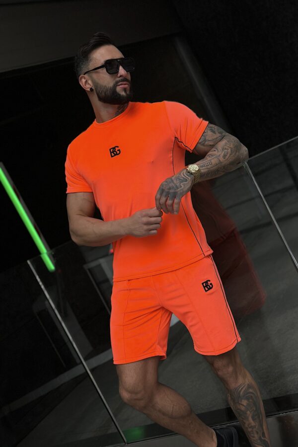 T-Shirt męski BG Silk | pomarańczowy - obrazek 3