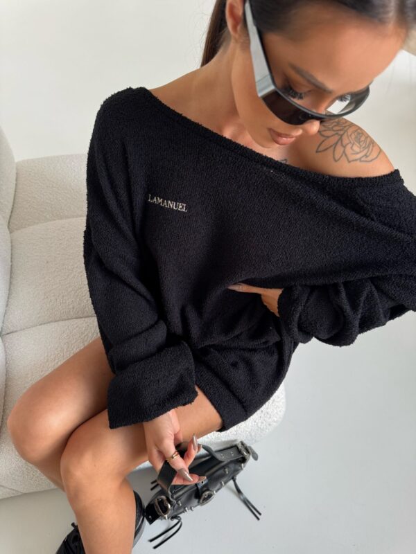 Sweter EVEN czarny - obrazek 3