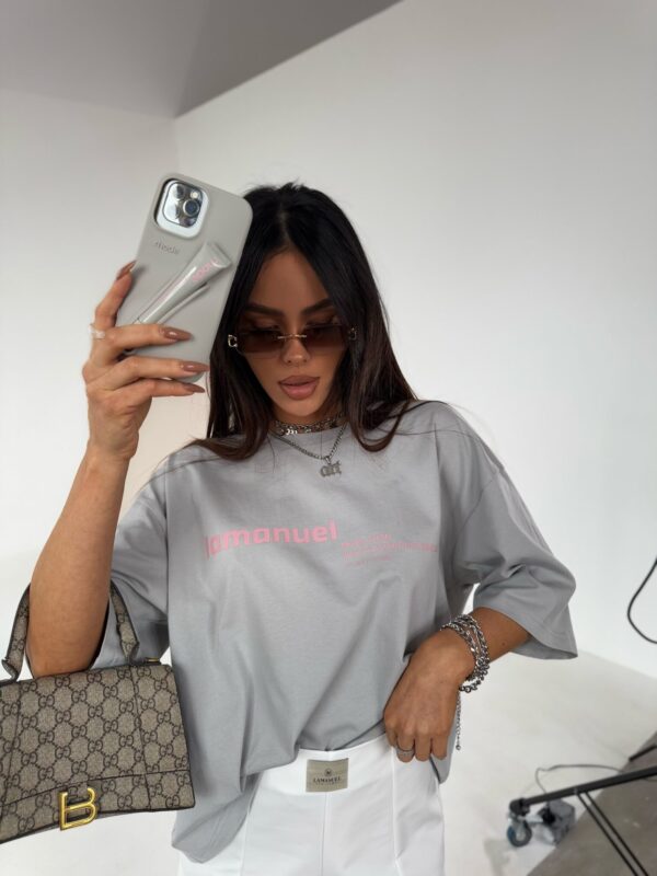 Tshirt CASE szary - obrazek 2