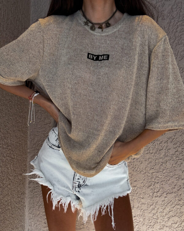 Bluzka T-shirt MARMARIS CORD - beżowa - obrazek 8