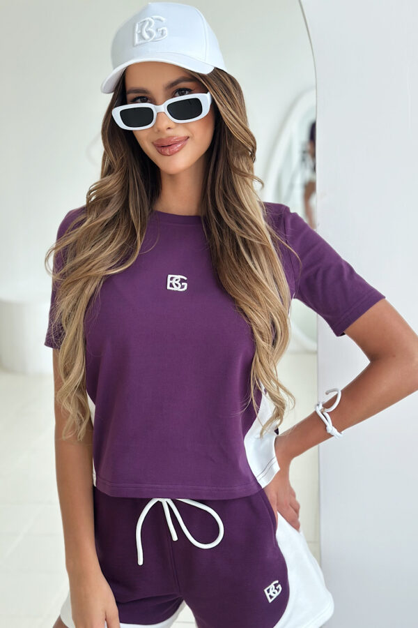 T-Shirt damski BG Hill | śliwkowy - obrazek 3
