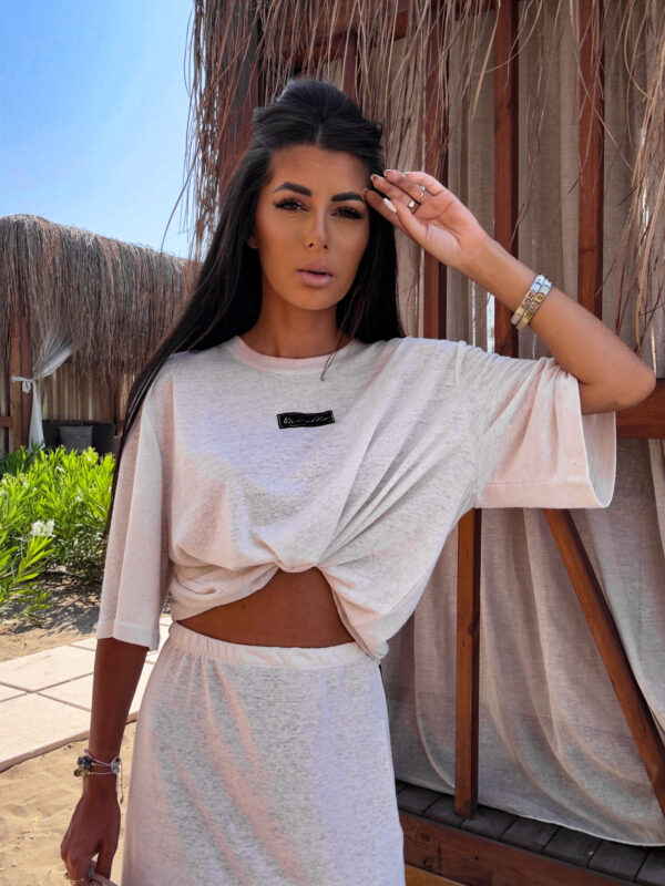 Bluzka T-shirt MARMARIS - ecru - obrazek 6