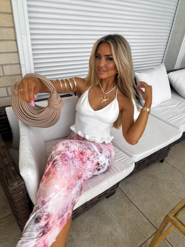 Spódnica VOGUE print – morela - obrazek 3