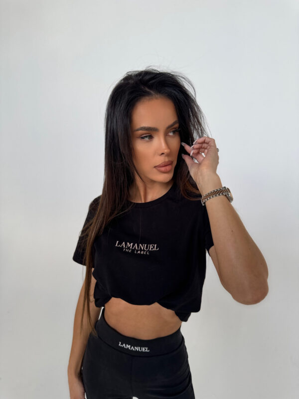 Tshirt MIRA czarny/beż - obrazek 3