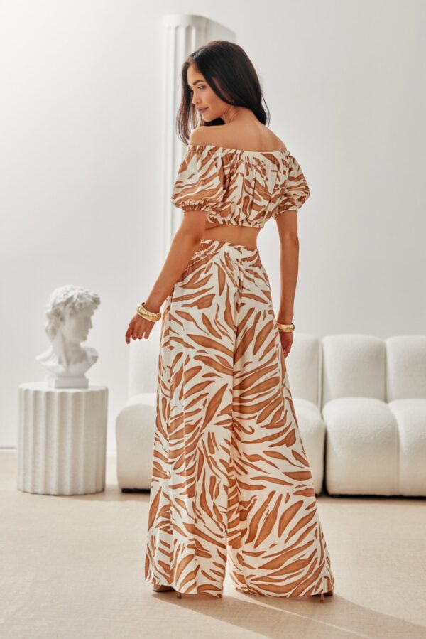 Livia - spodnie wide leg z lnem L02 - obrazek 4