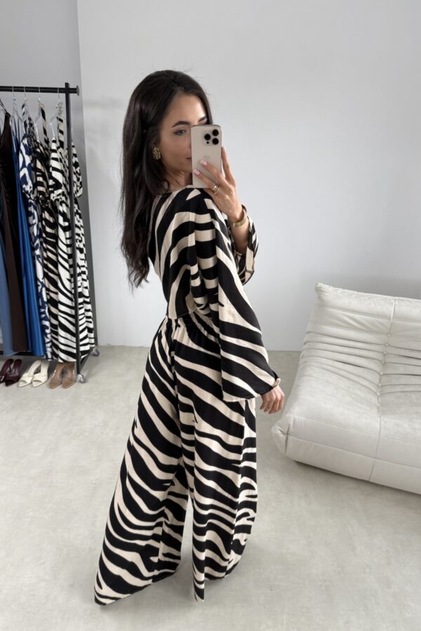 Livia - spodnie wide leg z lnem L08 - obrazek 6