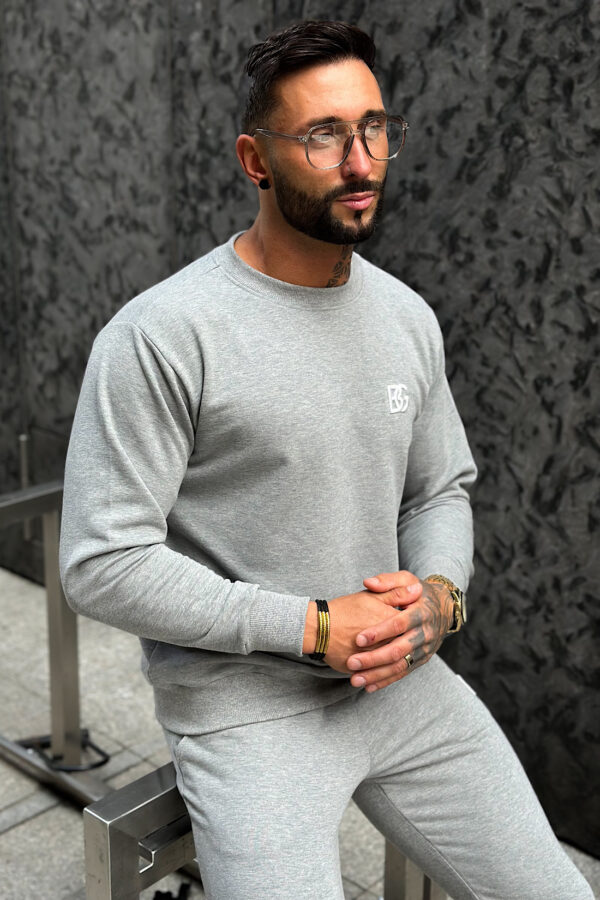 Bluza męska BG Basic | szary melanż
