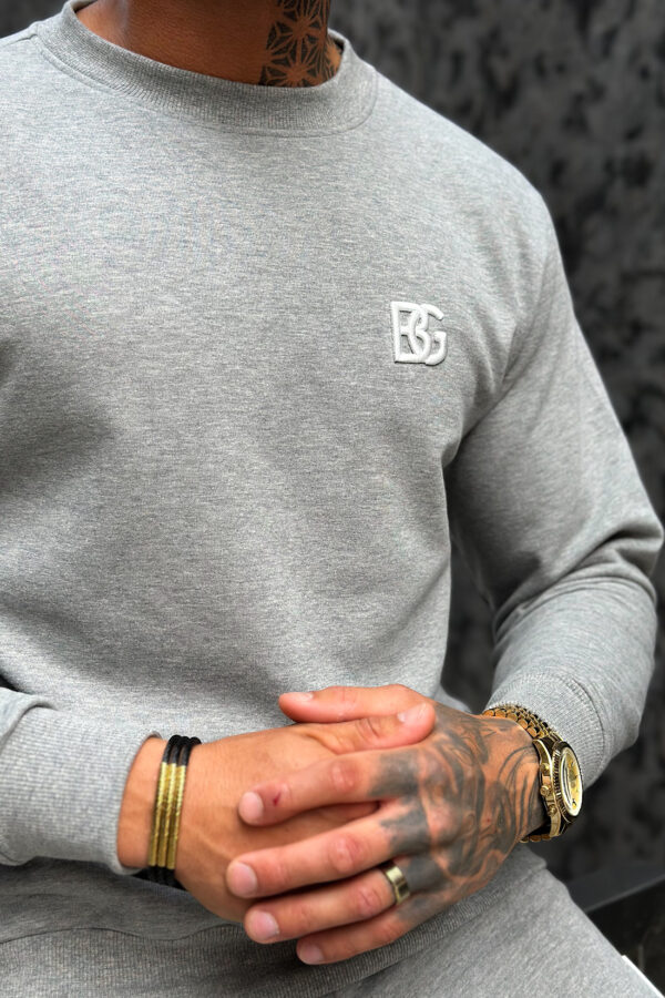 Bluza męska BG Basic | szary melanż - obrazek 3