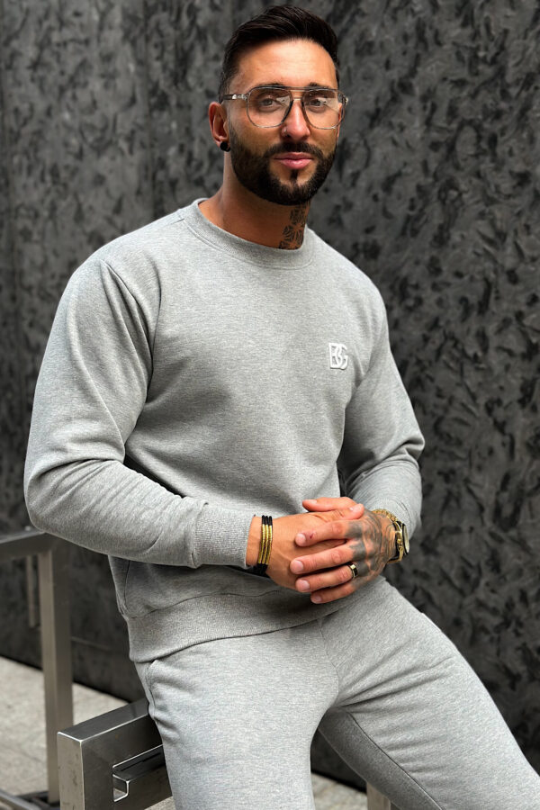 Bluza męska BG Basic | szary melanż - obrazek 4