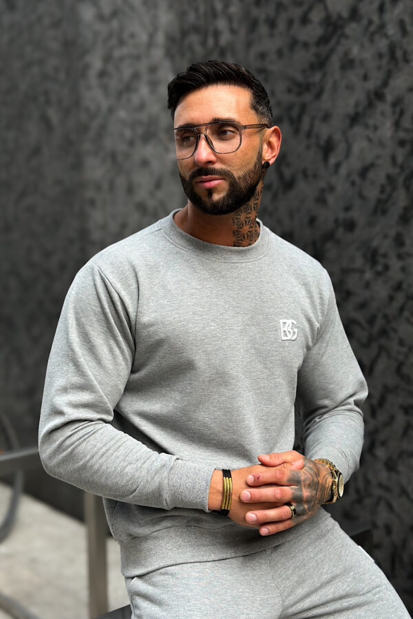Bluza męska BG Basic | szary melanż - obrazek 5