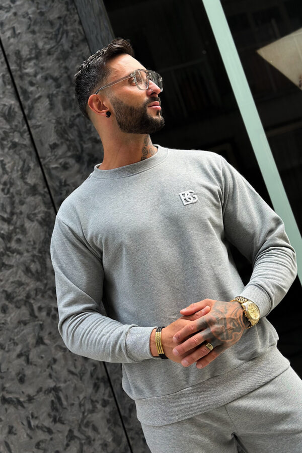 Bluza męska BG Basic | szary melanż - obrazek 6