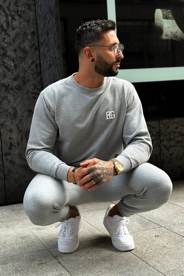 Bluza męska BG Basic | szary melanż - obrazek 7
