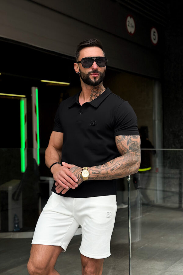 T-Shirt męski BG Polo | czarny - obrazek 4