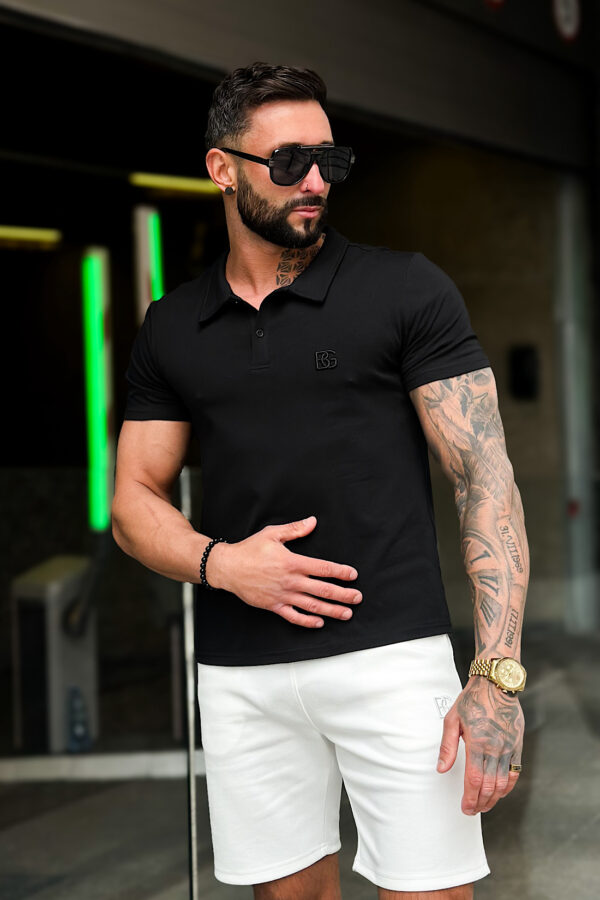 T-Shirt męski BG Polo | czarny - obrazek 5