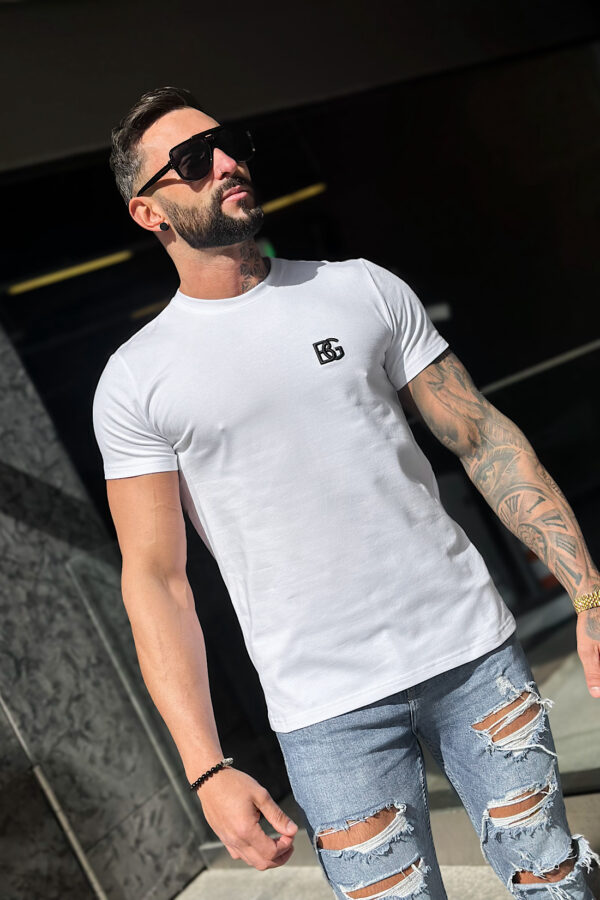T-Shirt męski BG Bond | biały - obrazek 3