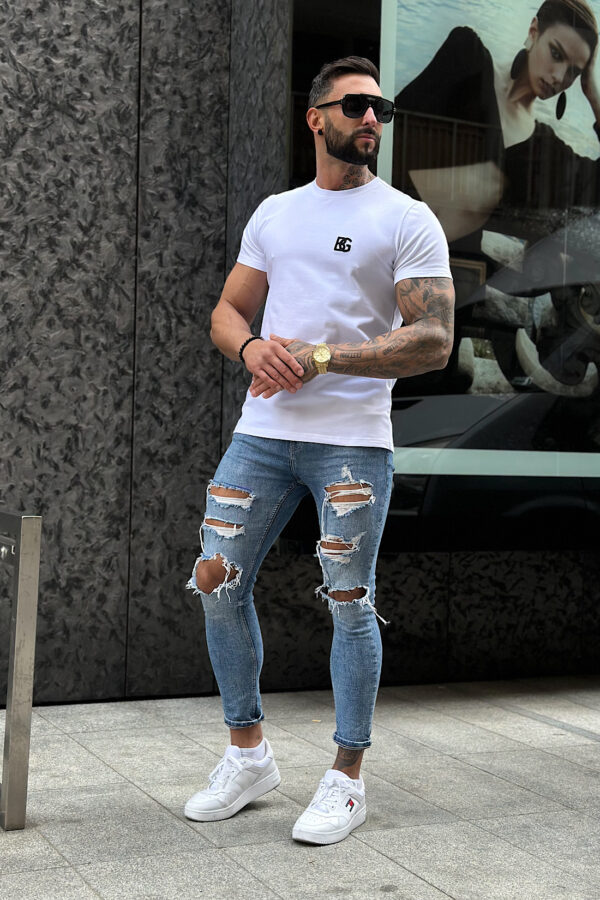 T-Shirt męski BG Bond | biały - obrazek 4
