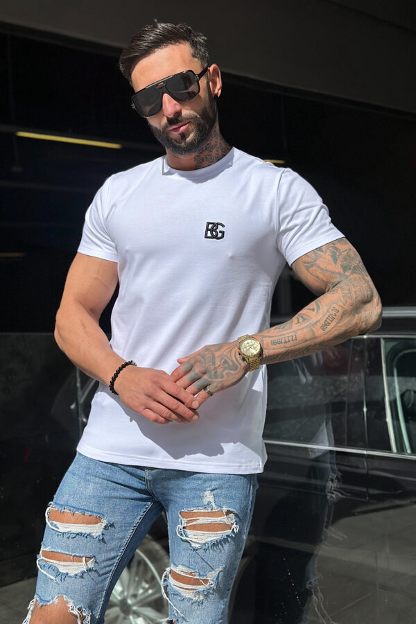 T-Shirt męski BG Bond | biały - obrazek 7