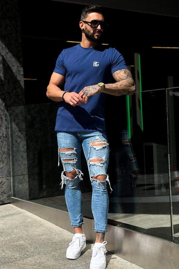 T-Shirt męski BG Bond | granatowy - obrazek 4