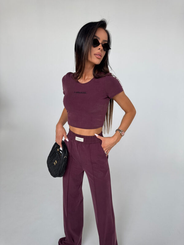 Spodnie PRIVATE bordo - obrazek 2