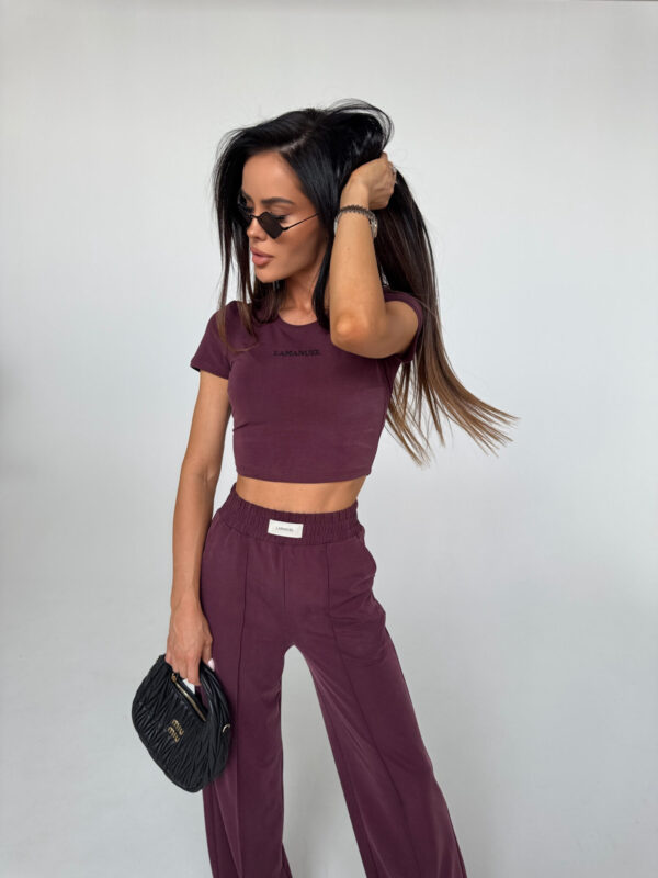 Spodnie PRIVATE bordo - obrazek 3